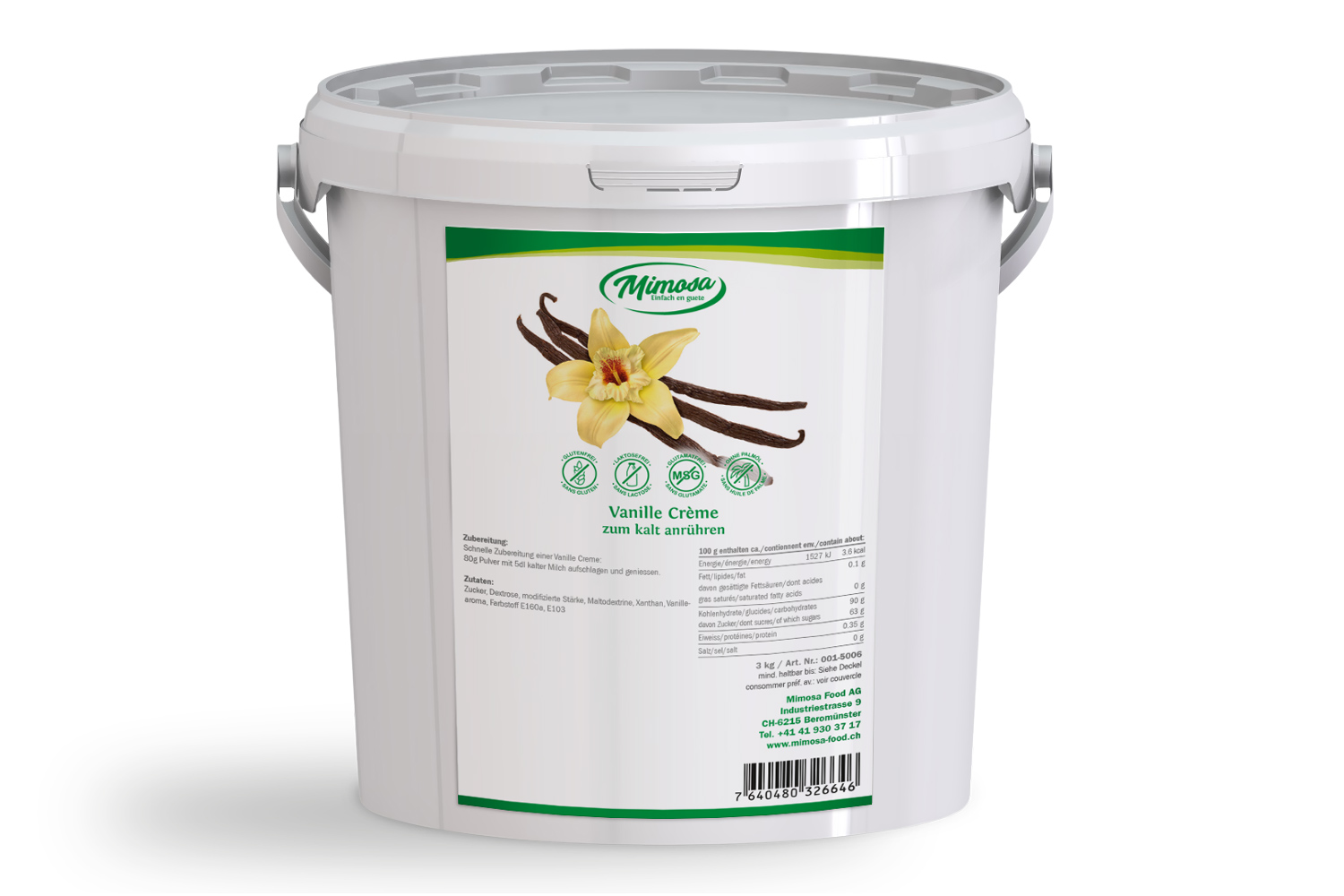 Vanille Cr&#232;me zum kalt anr&#252;hren, 3kg